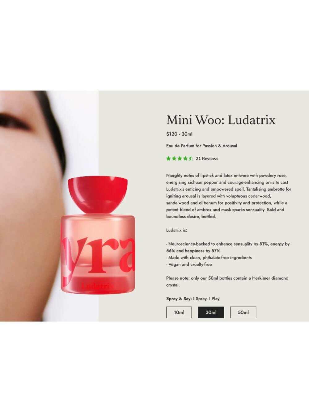 VYRAO Ludatrix Mini Woo NWOB $120 30ml 1oz